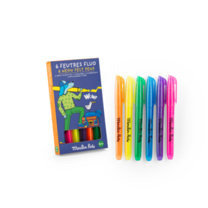 Moulin Roty - ნეონის მარკერები , 6 ც,  Les Loufoques