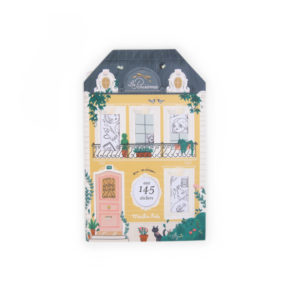 Moulin Roty -გასაფერადებელი  + 145 სტიკერი(20 p) Les Parisiennes