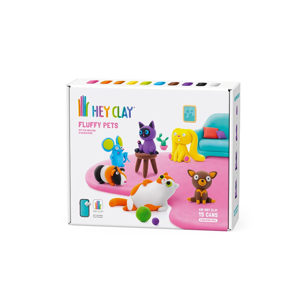 Hey Clay -  Fluffy Pets,  პლასტელინის ნაკრები - Image 1